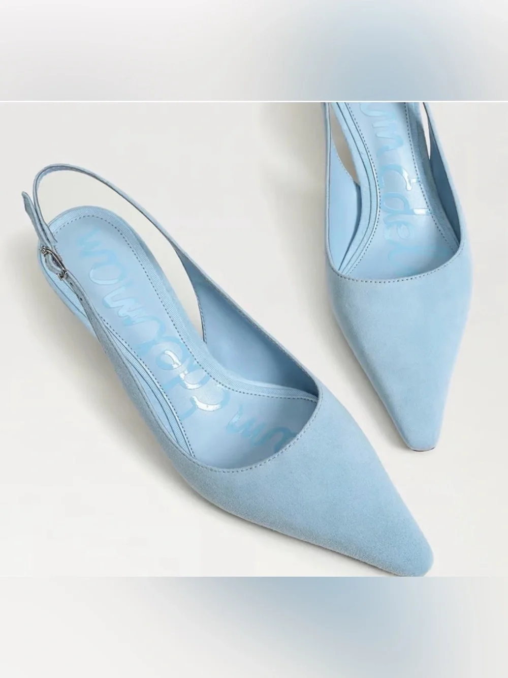 Sam Edelman Spring Blue Suede Bianka Slingback Pump